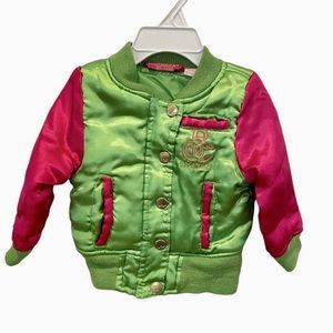 Rocawear Jacket Baby Girls Size 12 months Bomber Satin